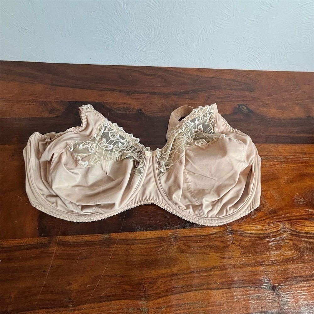 Prima‎ Donna Deauville Bra Womens 38k Beige Underwired Full Cup Lace